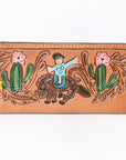 OHLAY WALLET Hand Tooled Genuine Leather women bag western handbag purse