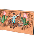 OHLAY WALLET Hand Tooled Genuine Leather women bag western handbag purse