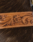 OHLAY MESSENGER Hand Tooled Hair-on Genuine Leather women bag western handbag purse
