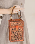 ADBGA417 American Darling Hand Tooled Genuine Leather Women Bag Western Handbag Purse