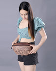 ADBG1211 American Darling Hand Tooled Genuine Leather Women Bag Western Handbag Purse
