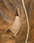 ADJKT033 Genuine Vintage leather Women shirt jacket dress ladies girl