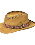 HILASON Beaded American Style Western Cowgirl Handmade Hatband Tan