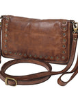 Spaghetti Western Swc195Brn Wallet Vintage Handmade Drum Dyed Genuine European Cowhide Leather Women Bag Western Handbag Purse