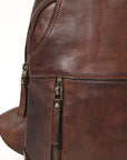 Spaghetti Western Swc202Brn Sling Vintage Handmade Drum Dyed Genuine European Cowhide Leather Women Bag Western Handbag Purse