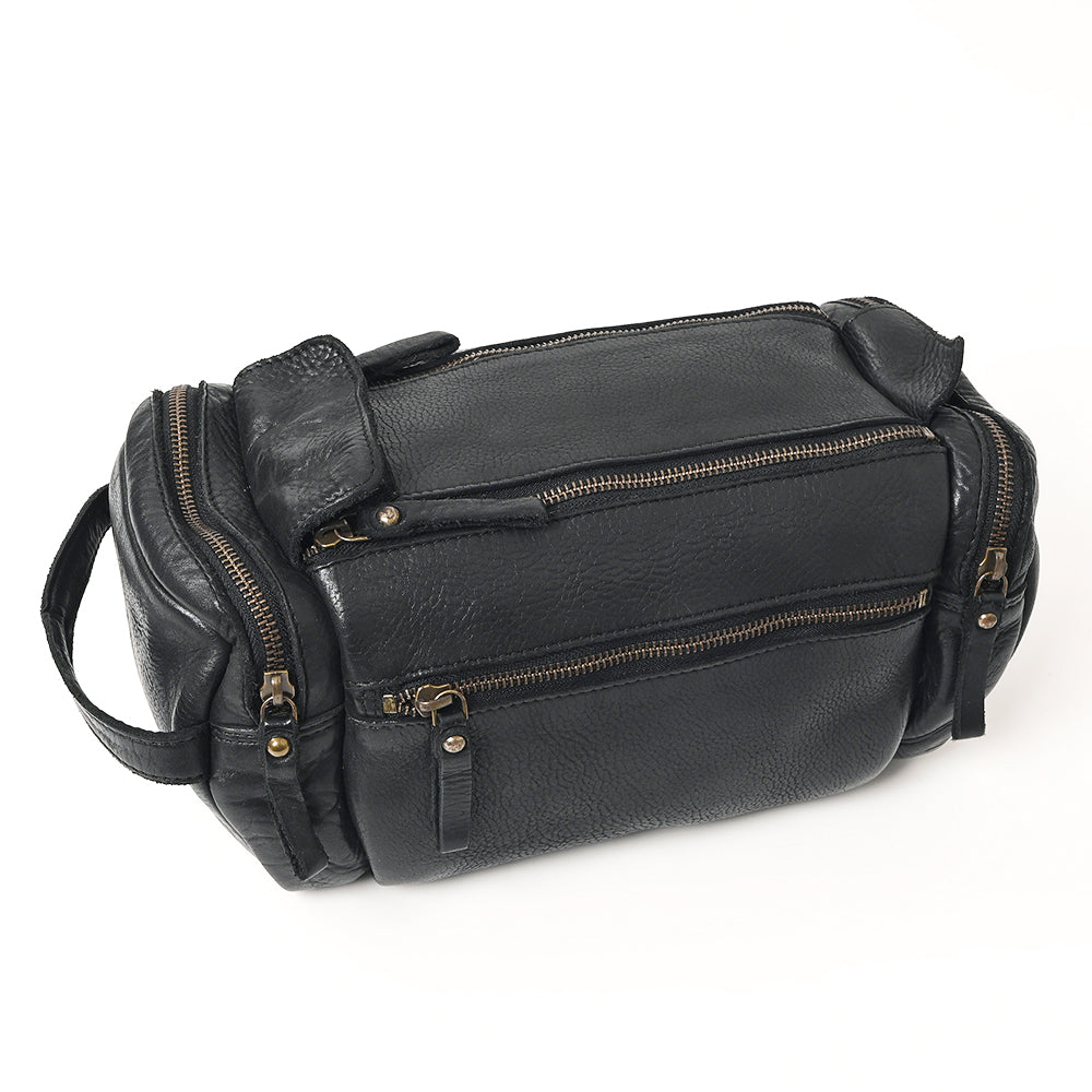 Spaghetti Western Swc400Blk Duffel Vintage Handmade Drum Dyed Genuine European Cowhide Leather Women Bag Western Handbag Purse