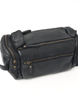 Spaghetti Western Swc400Blk Duffel Vintage Handmade Drum Dyed Genuine European Cowhide Leather Women Bag Western Handbag Purse