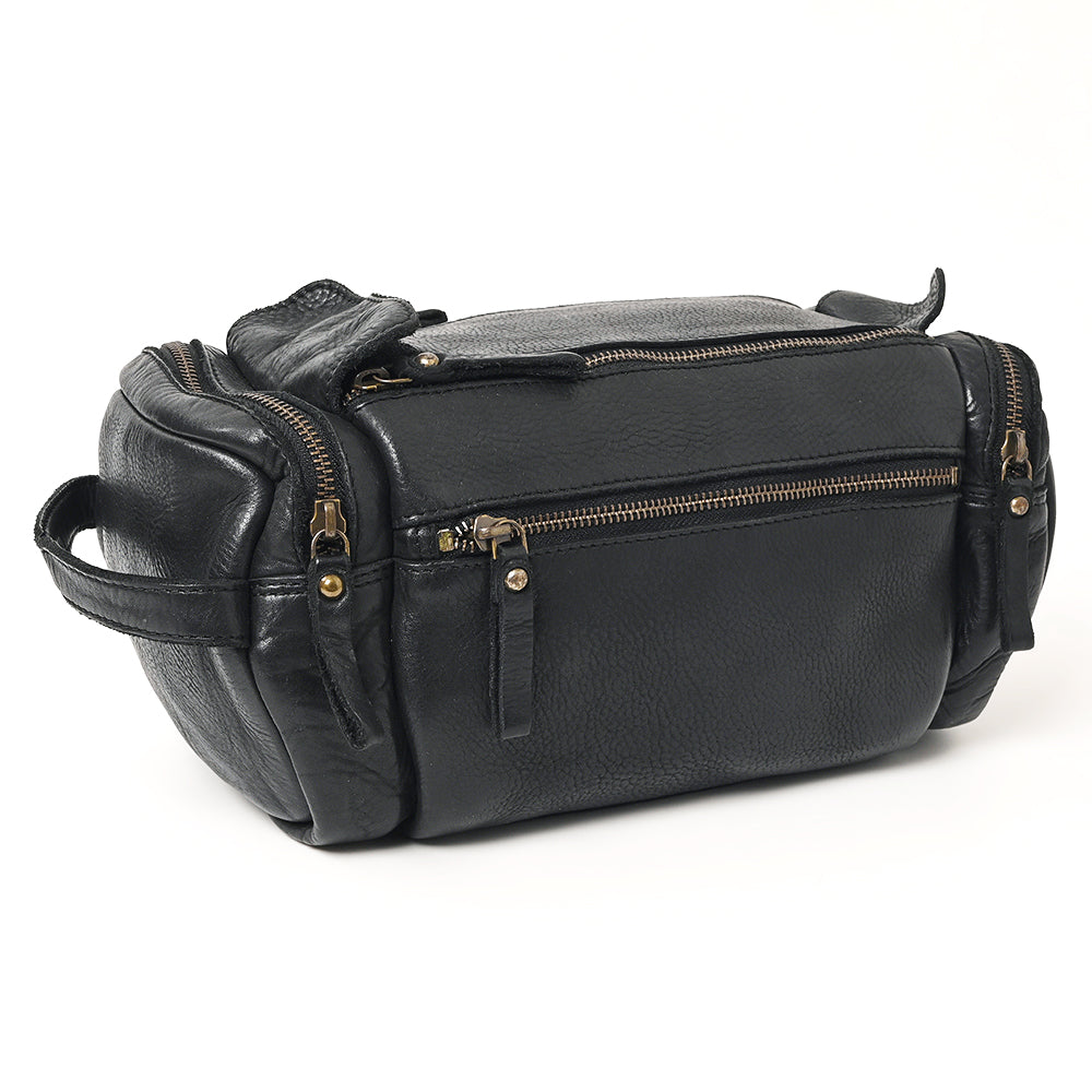 Spaghetti Western Swc400Blk Duffel Vintage Handmade Drum Dyed Genuine European Cowhide Leather Women Bag Western Handbag Purse