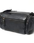 Spaghetti Western Swc400Blk Duffel Vintage Handmade Drum Dyed Genuine European Cowhide Leather Women Bag Western Handbag Purse