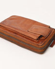 Spaghetti Western Swc432Cg Coin Purse Vintage Handmade Drum Dyed Genuine European Cowhide Leather Women Bag Western Handbag Purse