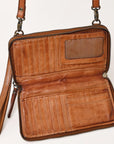 Spaghetti Western Swc433Cg Coin Purse Vintage Handmade Drum Dyed Genuine European Cowhide Leather Women Bag Western Handbag Purse