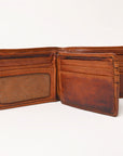 Spaghetti Western Swc463Cg Wallet Vintage Handmade Drum Dyed Genuine European Cowhide Leather Women Bag Western Handbag Purse