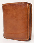 Spaghetti Western Swc465Cg Wallet Vintage Handmade Drum Dyed Genuine European Cowhide Leather Women Bag Western Handbag Purse