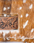 American Darling Hand Tooled Hair-On Genuine Leather Women Bag Western Handbag Purse
