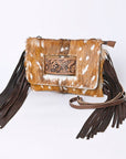American Darling Hand Tooled Hair-On Genuine Leather Women Bag Western Handbag Purse