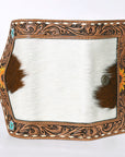 OHLAY KBG224 Coin Purse Hand Tooled Hair-On Genuine Leather women bag western handbag purse