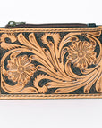 OHLAY KBG227 Coin Purse Hand Tooled Genuine Leather women bag western handbag purse
