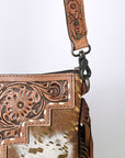 OHLAY KBG229 Cross Body Hand Tooled Hair-On Genuine Leather women bag western handbag purse