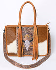OHLAY KBG231 TOTE Hand Tooled Hair-on Genuine Leather women bag western handbag purse