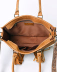 OHLAY KBG231 TOTE Hand Tooled Hair-on Genuine Leather women bag western handbag purse