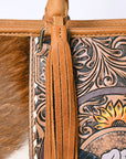 OHLAY KBG231 TOTE Hand Tooled Hair-on Genuine Leather women bag western handbag purse