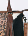 OHLAY KBG235 TOTE Hand Tooled Hair-on Genuine Leather women bag western handbag purse