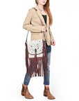 OHLAY MESSENGER Hair-on Genuine Leather women bag western handbag purse