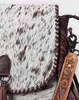 OHLAY MESSENGER Hair-on Genuine Leather women bag western handbag purse