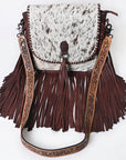 OHLAY MESSENGER Hair-on Genuine Leather women bag western handbag purse