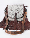 OHLAY MESSENGER Hair-on Genuine Leather women bag western handbag purse