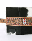 OHLAY KBG238 Coin Purse Hand Tooled Hair-On Genuine Leather women bag western handbag purse