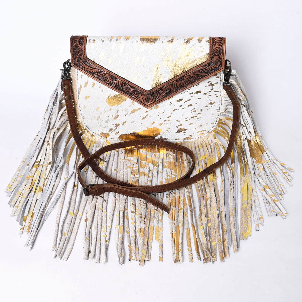 OHLAY KBG243 ENVELOPE Hand Tooled Hair-on Genuine Leather women bag western handbag purse