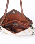 OHLAY KBG243 ENVELOPE Hand Tooled Hair-on Genuine Leather women bag western handbag purse