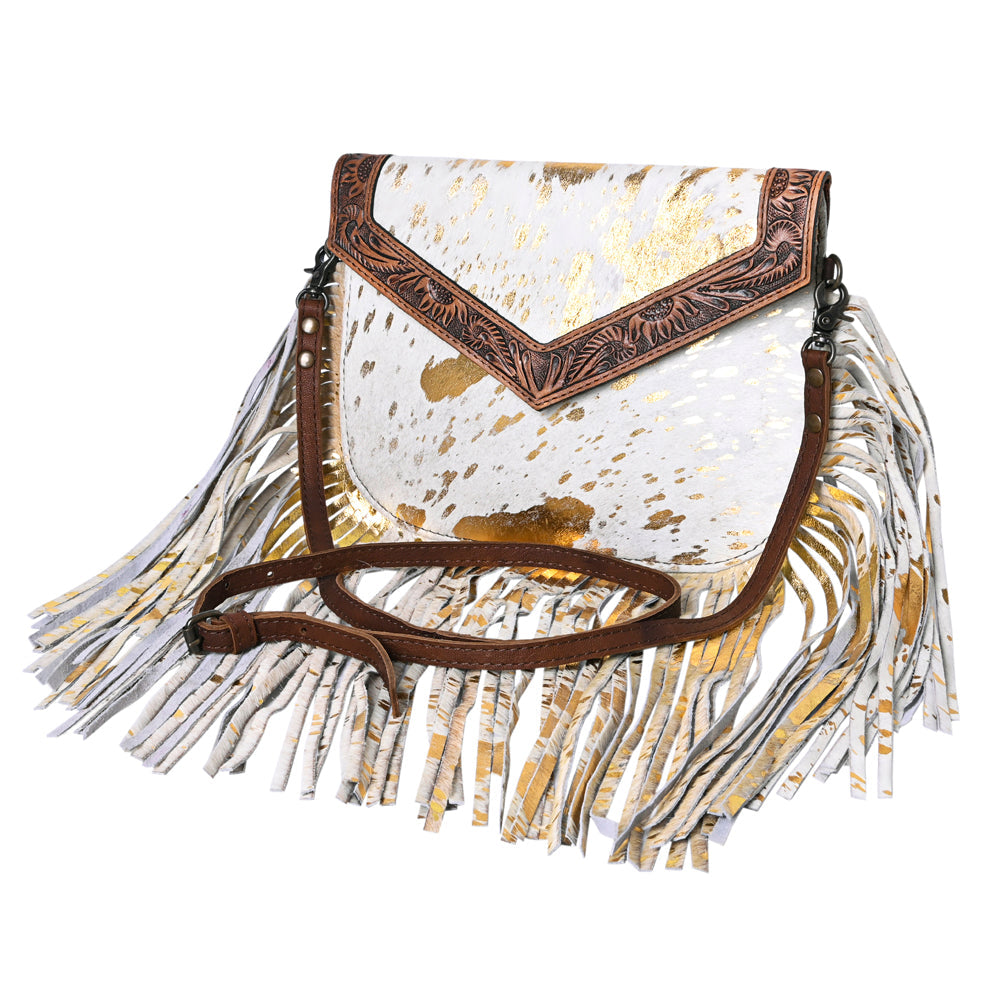 OHLAY KBG243 ENVELOPE Hand Tooled Hair-on Genuine Leather women bag western handbag purse