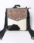 OHLAY KBG244 Backpack Hand Tooled Hair-On Genuine Leather women bag western handbag purse