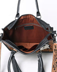 OHLAY KBG245 TOTE Hand Tooled Hair-on Genuine Leather women bag western handbag purse