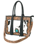 OHLAY KBG245 TOTE Hand Tooled Hair-on Genuine Leather women bag western handbag purse