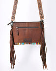 OHLAY KBG246 Cross Body Hand Tooled Upcycled Wool Genuine Leather women bag western handbag purse