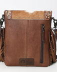 OHLAY MESSENGER Hand Tooled Hair-on Genuine Leather women bag western handbag purse