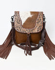 OHLAY MESSENGER Hand Tooled Hair-on Genuine Leather women bag western handbag purse