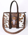 OHLAY KBG252 TOTE Hand Tooled Hair-on Genuine Leather women bag western handbag purse