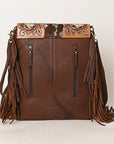 American Darling ADBGA420 Hand Tooled Hair-On Genuine Leather Women Bag Western Handbag Purse
