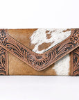 OHLAY KBG257 Coin Purse Hand Tooled Hair-On Genuine Leather women bag western handbag purse