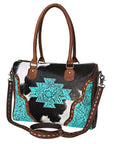 OHLAY KBG260 TOTE Embossed Hair-on Genuine Leather women bag western handbag purse