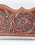 OHLAY WALLET Hand Tooled Hair-on Genuine Leather women bag western handbag purse