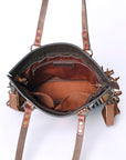 OHLAY KBG271 TOTE Hand Tooled Upcycled Wool Genuine Leather women bag western handbag purse