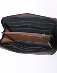 OHLAY KBG274 Coin Purse Embossed Hair-On Genuine Leather women bag western handbag purse