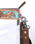 KBG277 Ohlay Western Genuine Leather Hand Tooled Women Clear Bags