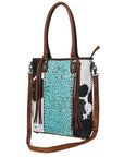 OHLAY KBG278 TOTE Embossed Hair-on Genuine Leather women bag western handbag purse