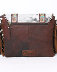 OHLAY KBG280 Cross Body Hand Tooled Hair-On Genuine Leather women bag western handbag purse